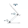 Laptop stand Gembird NBS-D1-03 Silver Aluminium for up to 39.6 cm (15.6 inch), foldable, height 60 mm, max load 5 kg