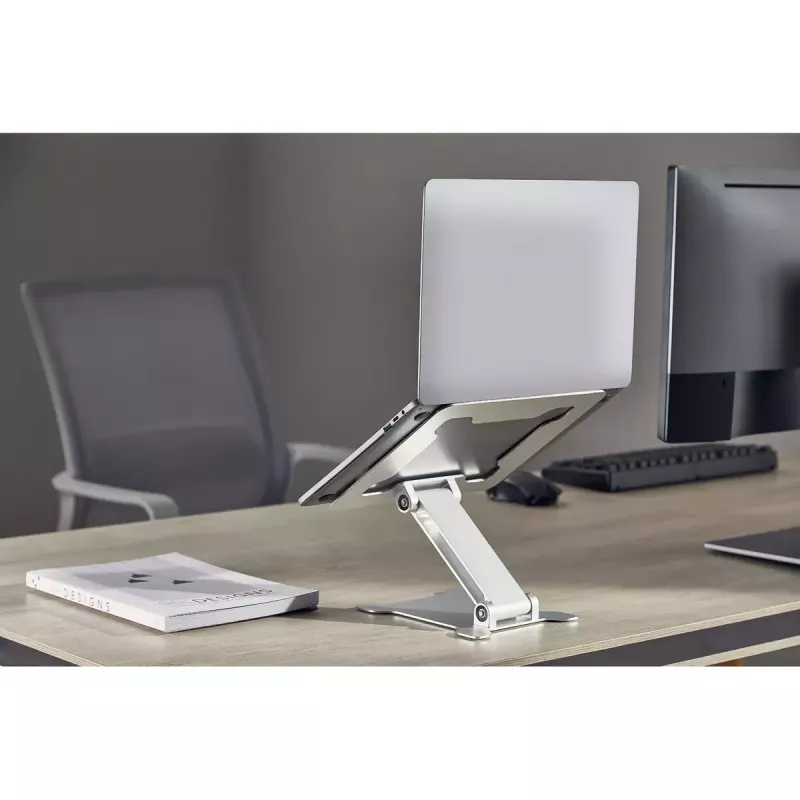 Laptop stand Gembird NBS-D1-03 Silver Aluminium for up to 39.6 cm (15.6 inch), foldable, height 60 mm, max load 5 kg