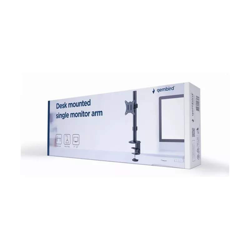 GEMBIRD Desk Mounted Single Monitor Arm, 17in-32in
