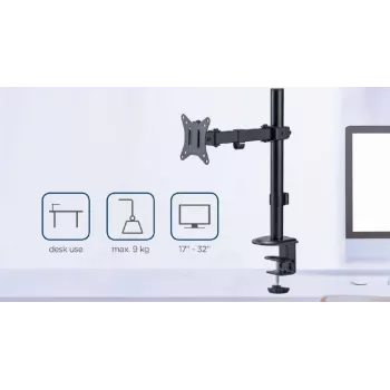 GEMBIRD Desk Mounted Single Monitor Arm, 17in-32in