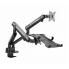 GEMBIRD Desk Mounted Adjustable Monitor Arm With Notebook Tray (full-motion)