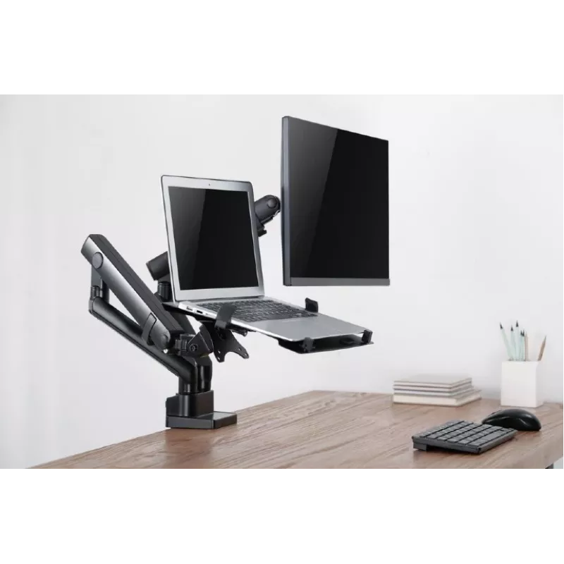 GEMBIRD Desk Mounted Adjustable Monitor Arm With Notebook Tray (full-motion)