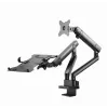 GEMBIRD Desk Mounted Adjustable Monitor Arm With Notebook Tray (full-motion)
