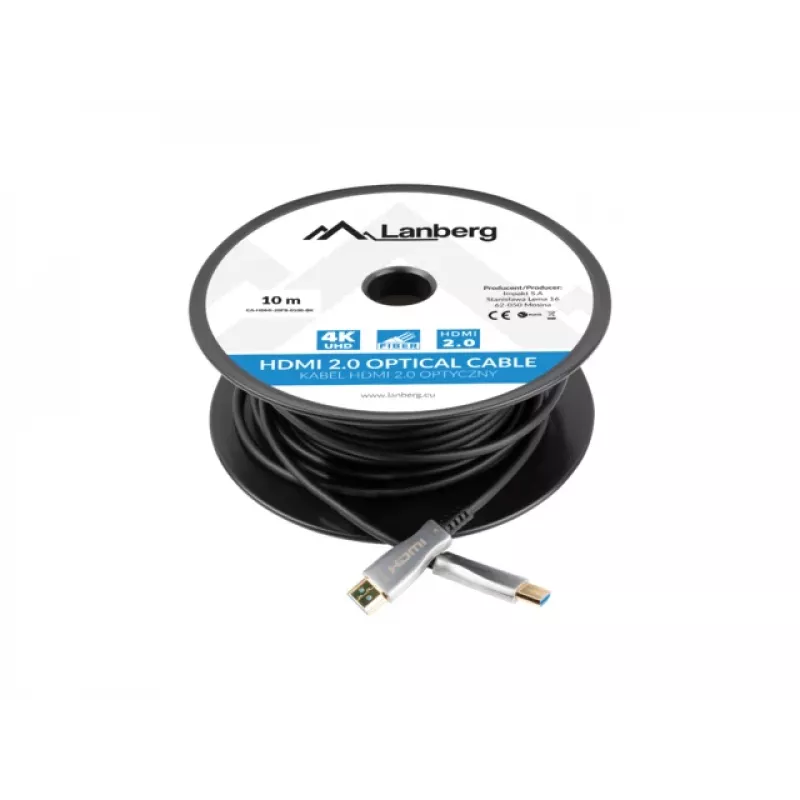 LANBERG HDMI Cable M/m V2.0 Optical Aoc - 10m Black