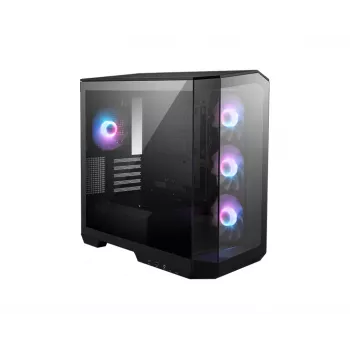PC case MSI MAG PANO M100R PZ Micro Tower Black — microATX/ITX, side window, multi-LED, 39 cm GPU, USB-C