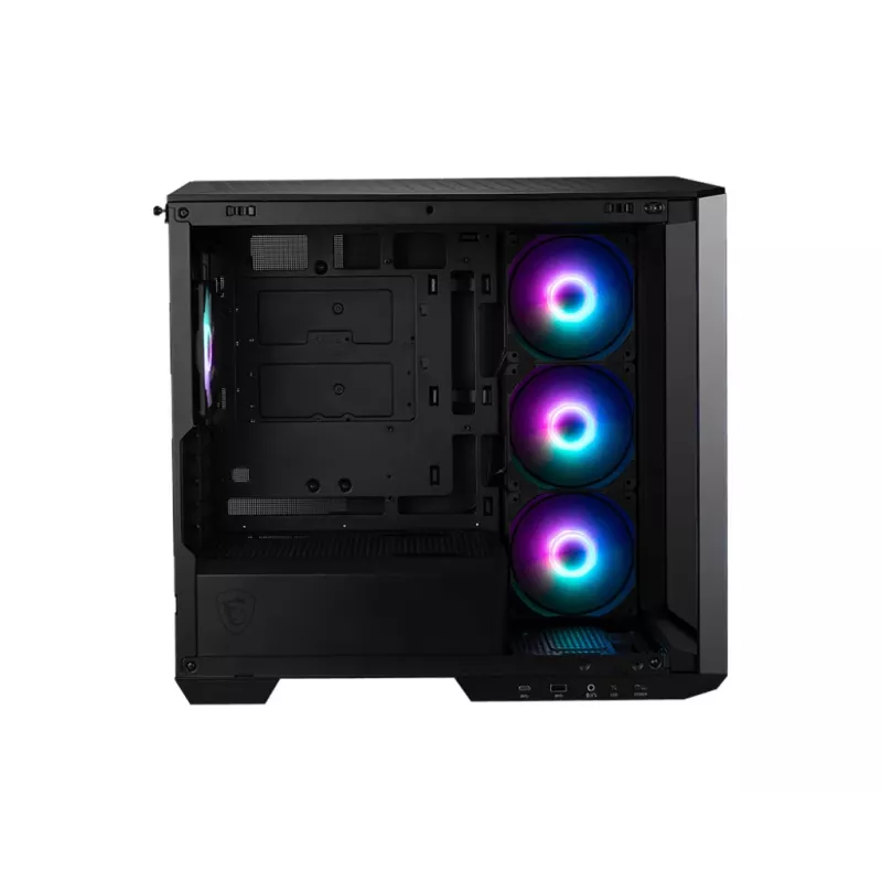 PC case MSI MAG PANO M100R PZ Micro Tower Black — microATX/ITX, side window, multi-LED, 39 cm GPU, USB-C