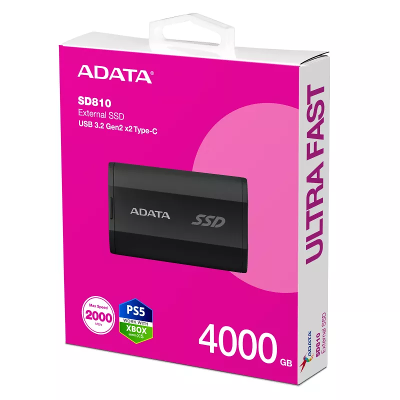 ADATA SD810 4 TB USB Type-C USB 3.2 Gen 2x2 Black