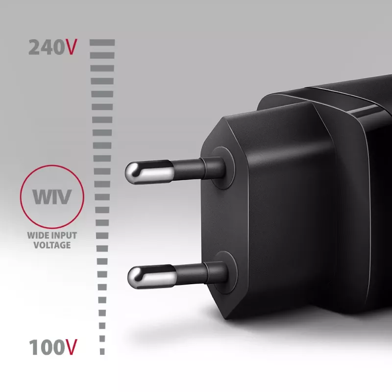 Wall Charger Axagon ACU-PQ20 QC3.0 PD Type-C 20W Black