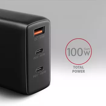 Axagon ACU-DPQ100 PD3.0 & QC 4+ THREE OUTPUTS wall charger 100W