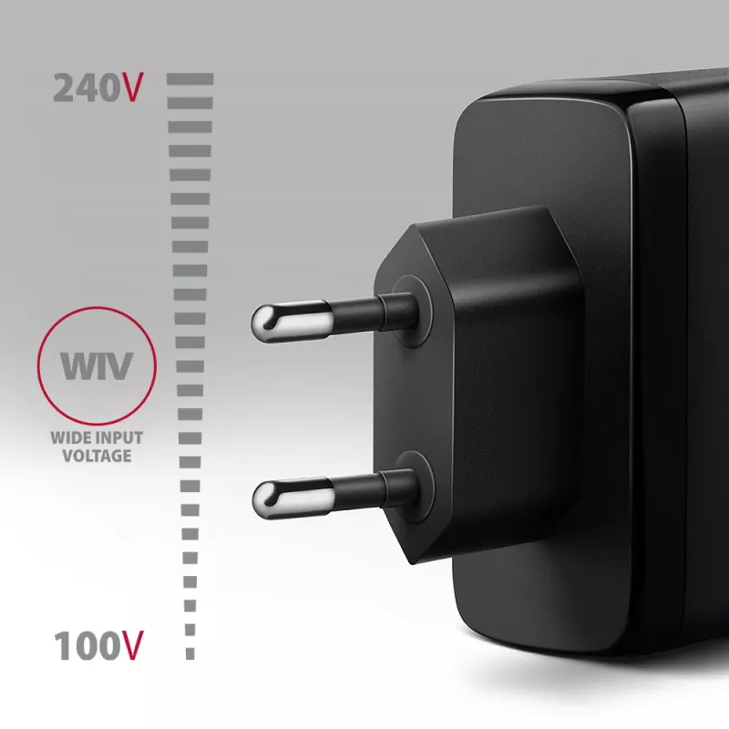 Axagon ACU-DPQ100 PD3.0 & QC 4+ THREE OUTPUTS wall charger 100W