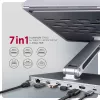 Axagon HMC-STND Multi-port USB-C 5Gbps hub and aluminum stand for laptops. HDMI 4k/60Hz, GLAN, PD and 3 USB-A ports. USB-C cable 60 cm.