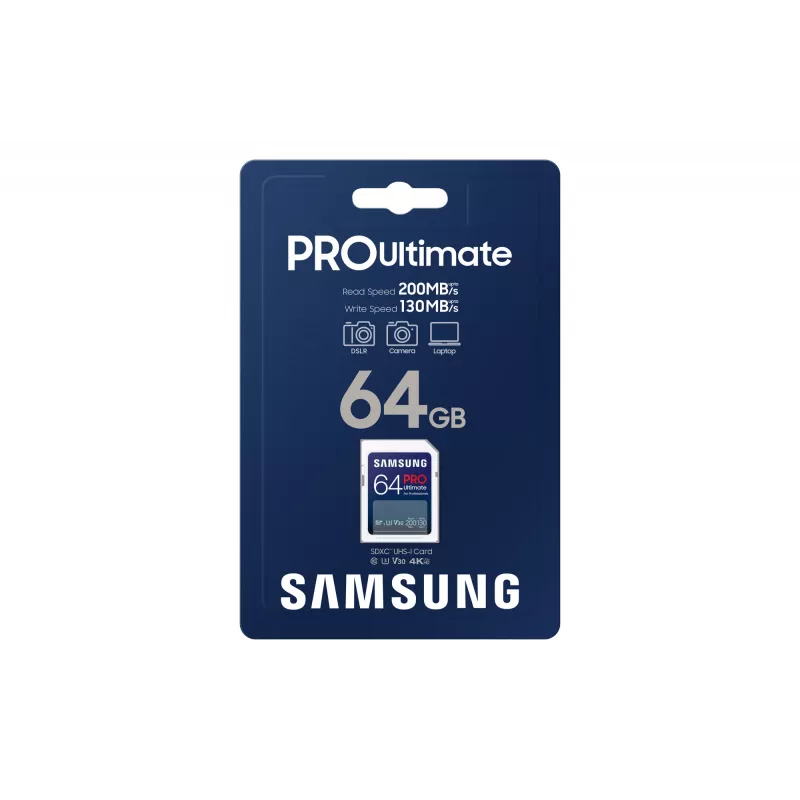 Flash memory Samsung 64 GB SDXC UHS-I Class 3 PRO Ultimate