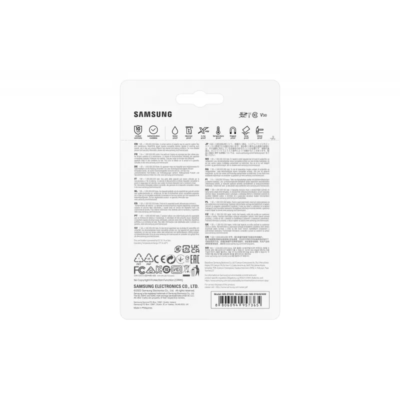 Flash memory Samsung 64 GB SDXC UHS-I Class 3 PRO Ultimate