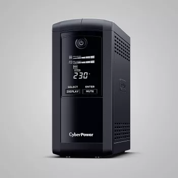 Uninterruptible Power Supply CYBERPOWER VP700ELCD-FR 0.7 kVA (390 W), Line-Interactive, 4 Type E outlets, LCD, USB, RS-232