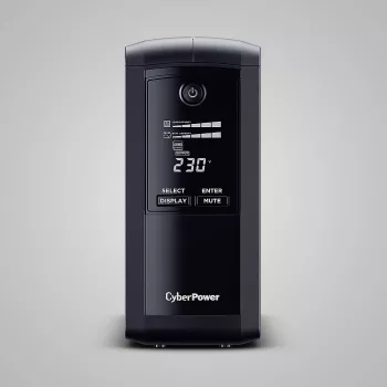 Uninterruptible Power Supply CYBERPOWER VP700ELCD-FR 0.7 kVA (390 W), Line-Interactive, 4 Type E outlets, LCD, USB, RS-232