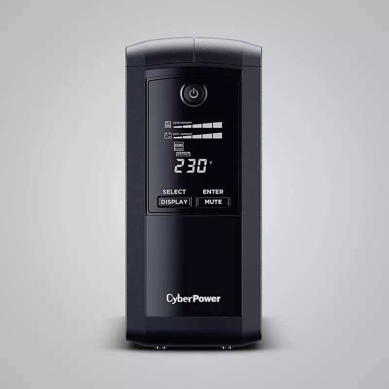 Uninterruptible Power Supply CYBERPOWER VP700ELCD-FR 0.7 kVA (390 W), Line-Interactive, 4 Type E outlets, LCD, USB, RS-232