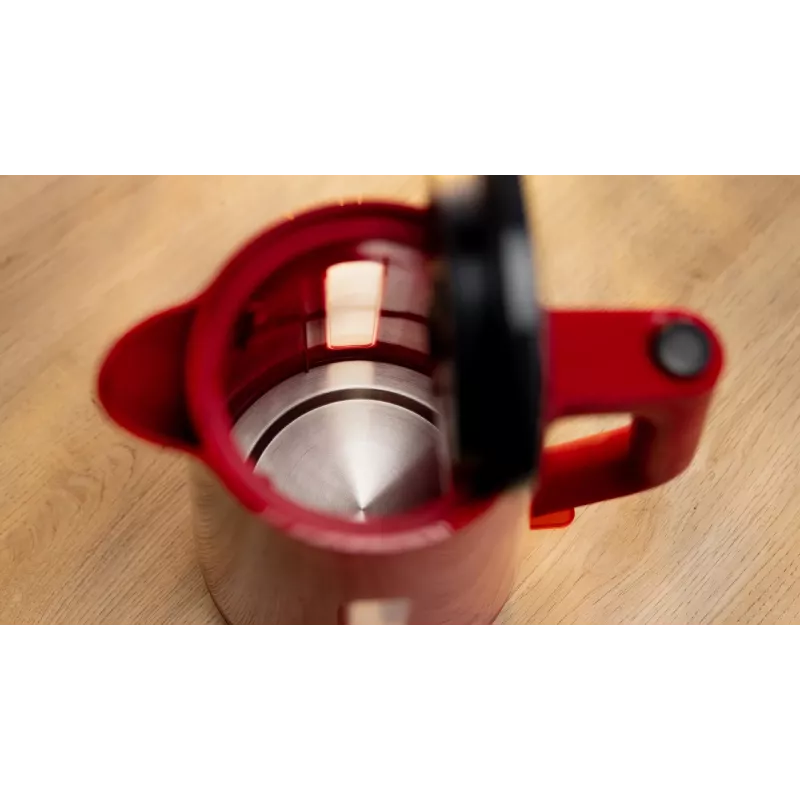 Electric kettle Bosch TWK1M124 — 1.7 L, 2400 W, red, cordless, 360° base