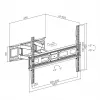 Maclean MC-710N TV wall mount, 37-80 inch, VESA up to 600x400, max 40 kg, Black