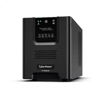 Uninterruptible Power Supply CYBERPOWER PR1000ELCD — 1 kVA (900 W), Line-Interactive, Pure Sine, 8× C13 outlets, LCD, Hot-swap battery