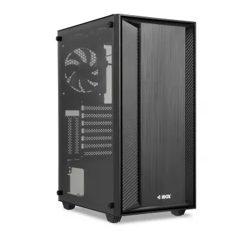 PC Case IBOX CETUS 906 Midi Tower Black — ATX/mATX, 460×210×350 mm, 29 cm GPU, 7 drives, RGB fans
