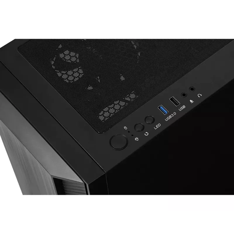 PC Case IBOX CETUS 906 Midi Tower Black — ATX/mATX, 460×210×350 mm, 29 cm GPU, 7 drives, RGB fans