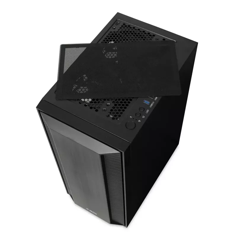 PC Case IBOX CETUS 906 Midi Tower Black — ATX/mATX, 460×210×350 mm, 29 cm GPU, 7 drives, RGB fans