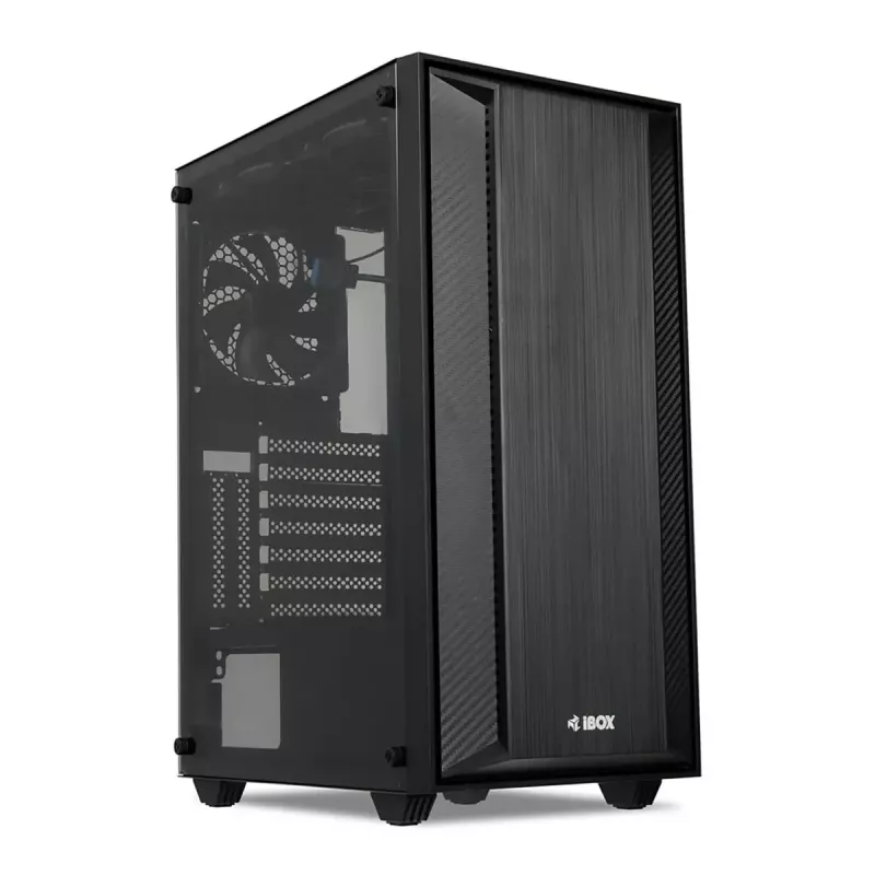 PC Case IBOX CETUS 906 Midi Tower Black — ATX/mATX, 460×210×350 mm, 29 cm GPU, 7 drives, RGB fans