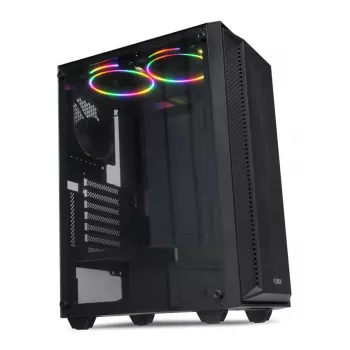 PC Case IBOX CETUS 906 Midi Tower Black — ATX/mATX, 460×210×350 mm, 29 cm GPU, 7 drives, RGB fans