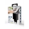 GEMBIRD USB Fast Charger - Type A & C 2-Port 20W - Black