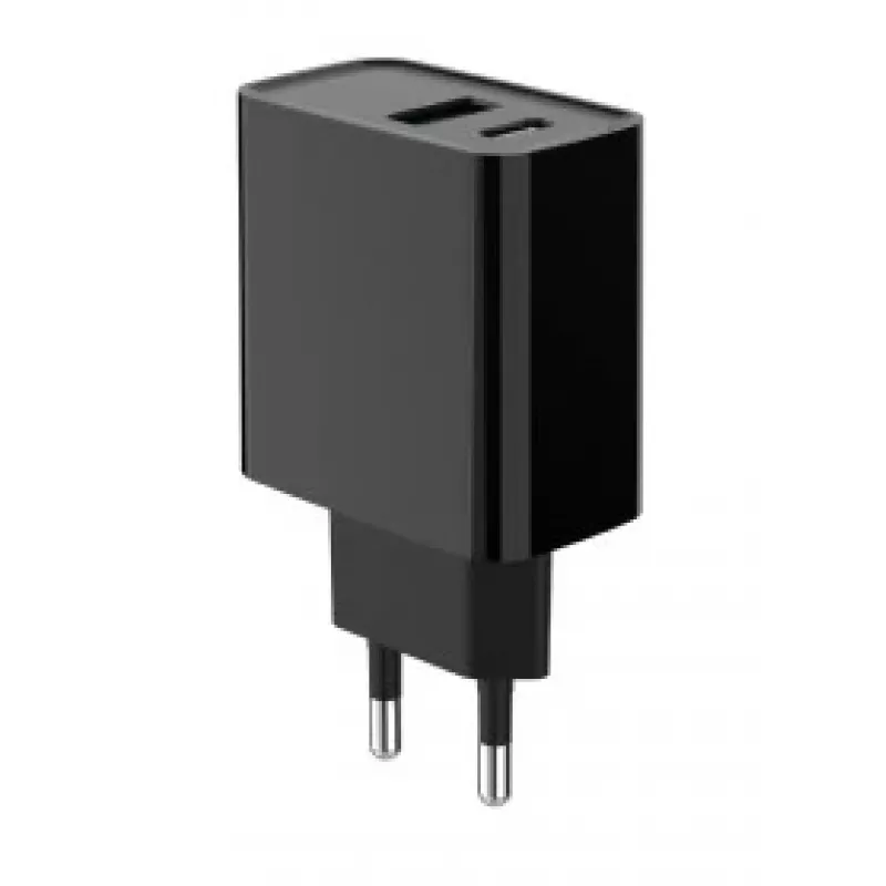 GEMBIRD USB Fast Charger - Type A & C 2-Port 20W - Black