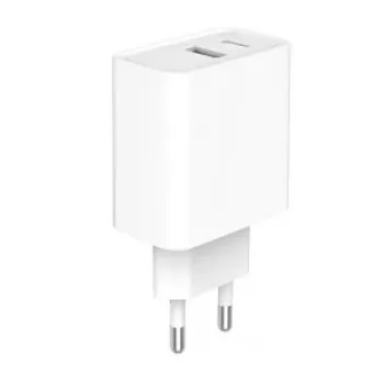 GEMBIRD USB Fast Charger - Type A & C 2-Port 20W - White