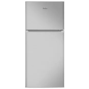 Freestanding refrigerator AMICA FD2015.4X(E) Silver, 200 L, top freezer, LED, reversible doors