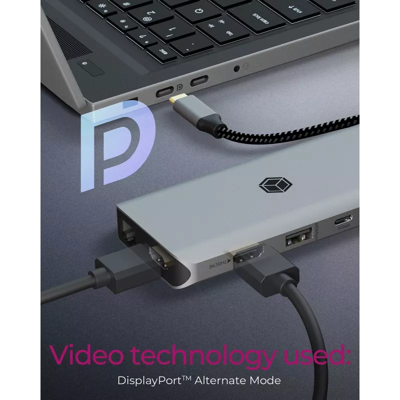 ICY BOX IB-DK4061-CPD Wired USB 3.2 Gen 1 (3.1 Gen 1) Type-C Grey