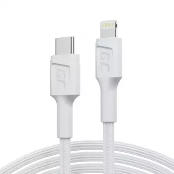 Cable Green Cell Lightning to USB‑C 1 m, 29 W, white, data 480 Mbps