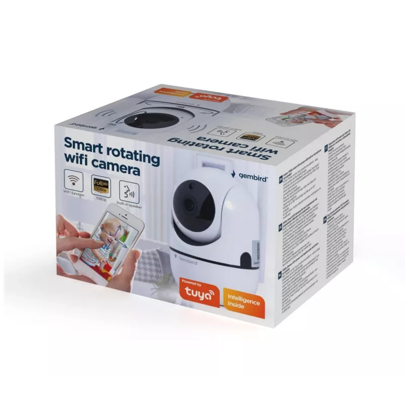 GEMBIRD Rotating FHD Wi-Fi Camera, White