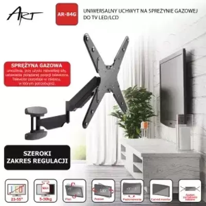 Wall Mount ART RAMT AR-84G TV mount/stand