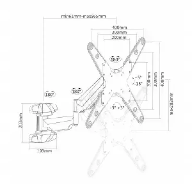 Wall Mount ART RAMT AR-84G TV mount/stand