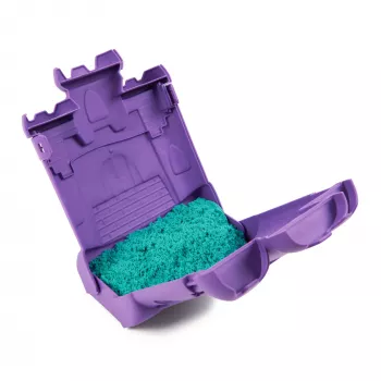 Kinetic Sand , Castle Case with 1lb Teal Play Sand, Storage Container, Sensory Toys for Kids Ages 3 and up