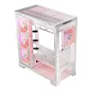 PC Case MODECOM Volcano SPACE APEX ARGB MIDI Tower White — steel, side window, ARGB fans, USB-C