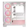 PC Case MODECOM Volcano SPACE APEX ARGB MIDI Tower White — steel, side window, ARGB fans, USB-C