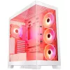 PC Case MODECOM Volcano SPACE APEX ARGB MIDI Tower White — steel, side window, ARGB fans, USB-C