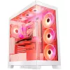 PC Case MODECOM Volcano SPACE APEX ARGB MIDI Tower White — steel, side window, ARGB fans, USB-C