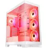 PC Case MODECOM Volcano SPACE APEX ARGB MIDI Tower White — steel, side window, ARGB fans, USB-C