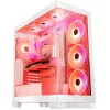 PC Case MODECOM Volcano SPACE APEX ARGB MIDI Tower White — steel, side window, ARGB fans, USB-C