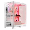 PC Case MODECOM Volcano SPACE APEX ARGB MIDI Tower White — steel, side window, ARGB fans, USB-C