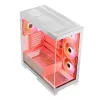 PC Case MODECOM Volcano SPACE APEX ARGB MIDI Tower White — steel, side window, ARGB fans, USB-C