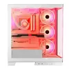 PC Case MODECOM Volcano SPACE APEX ARGB MIDI Tower White — steel, side window, ARGB fans, USB-C
