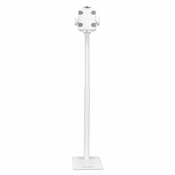 Manhattan Floor Stand (Anti theft) for Tablet and iPad, Universal, 360° Rotation, Tilt +20° to -110°, White, Lockable, Tablets 7.9 inch to 11 inch, Height adjustable 790 to 1190mm,Extendable clamps: height 200 to 246mm/width 129 to 181mm,Can be bolted to floor (parts incl)