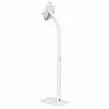 Manhattan Floor Stand (Anti theft) for Tablet and iPad, Universal, 360° Rotation, Tilt +20° to -110°, White, Lockable, Tablets 7.9 inch to 11 inch, Height adjustable 790 to 1190mm,Extendable clamps: height 200 to 246mm/width 129 to 181mm,Can be bolted to floor (parts incl)