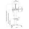 Techly ICA-TR216T TV mount/stand 177.8 cm (70 inch) Black